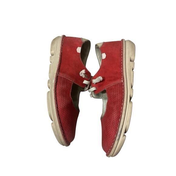 On Foot Your Way Women’s Shoe Red Made In Spain 41 9.5 Comfort Artsy Slip On - Picture 5 of 8